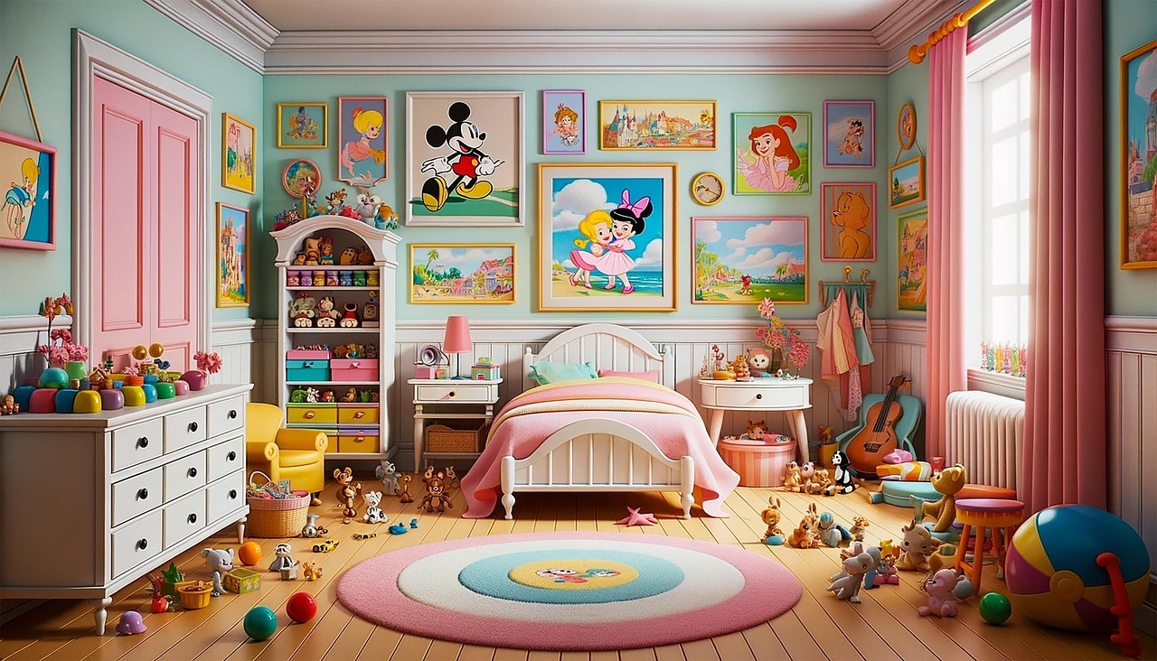 Kinderzimmer von einem Mädchen