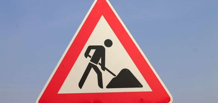 Schild Baustelle