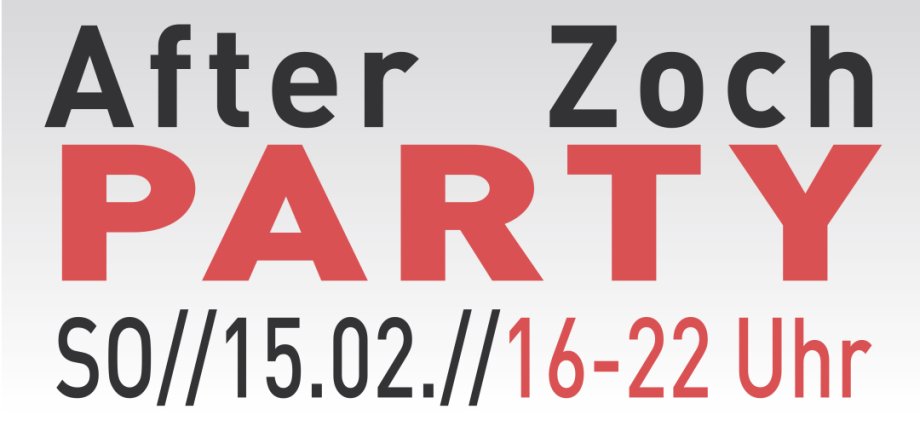 Ein Plakat mit Daten zur Feier