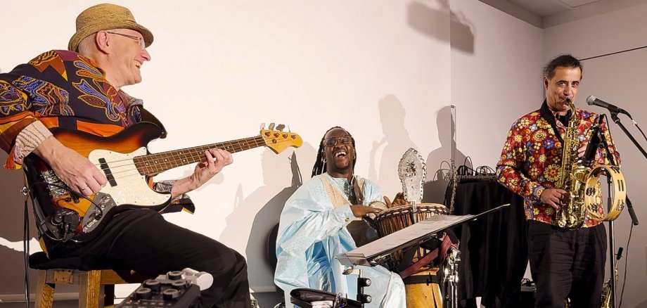 Die Band "Adro-Jazz-Welt" bei einem Konzert