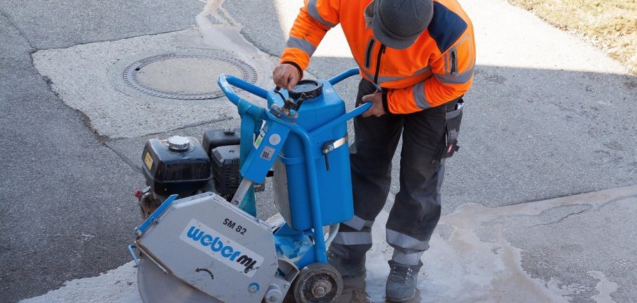 Fräse Straßenbauarbeiten