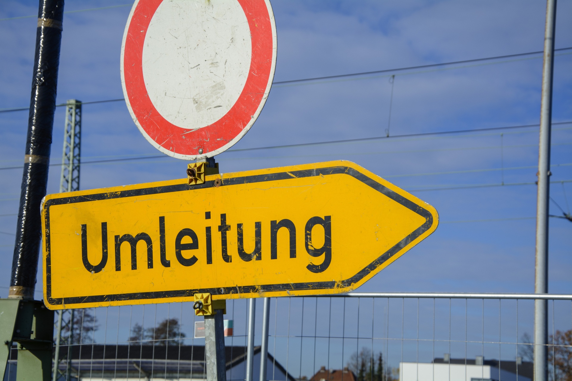 Schild Umleitung
