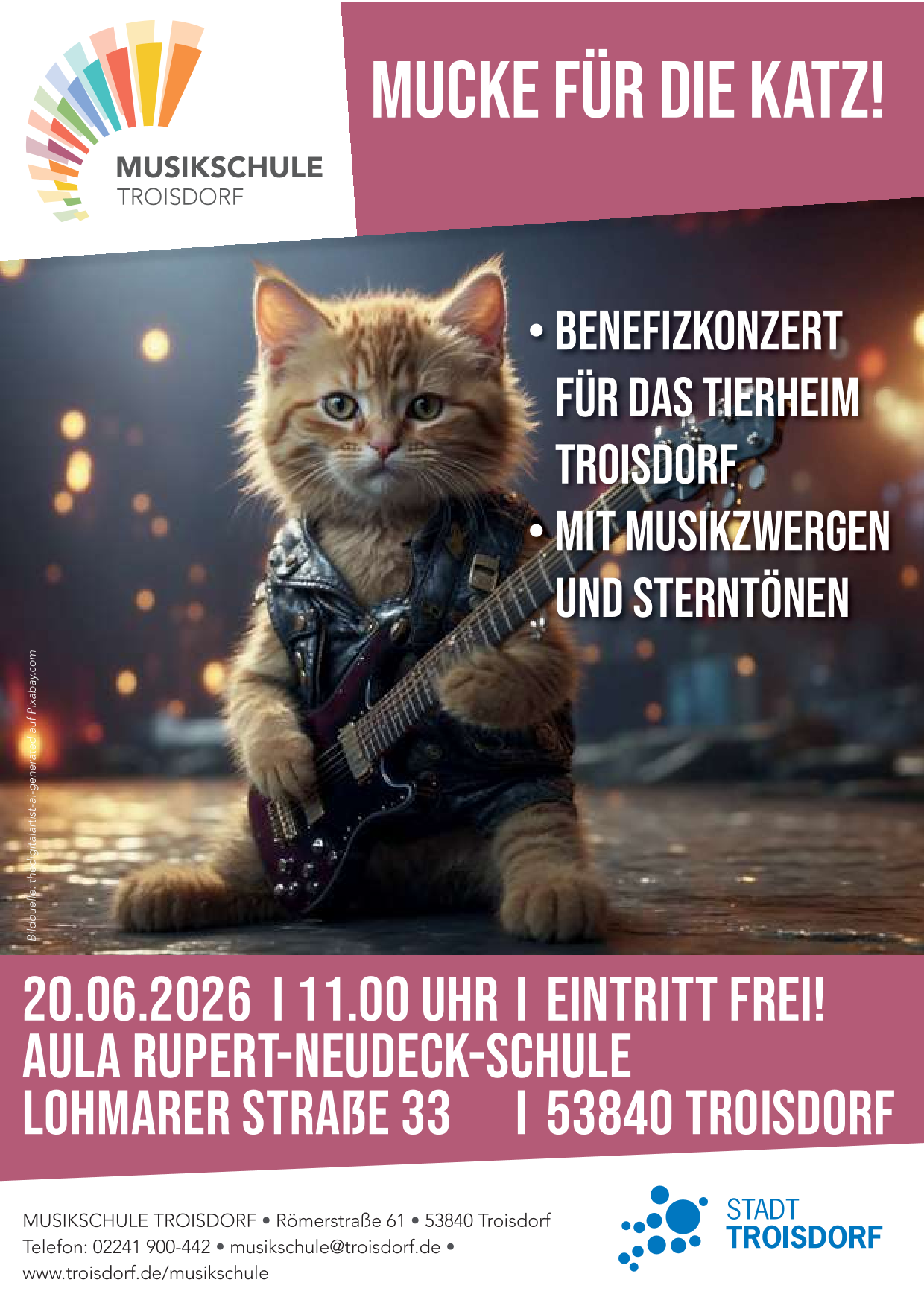 Flyer Mucke für die Katz