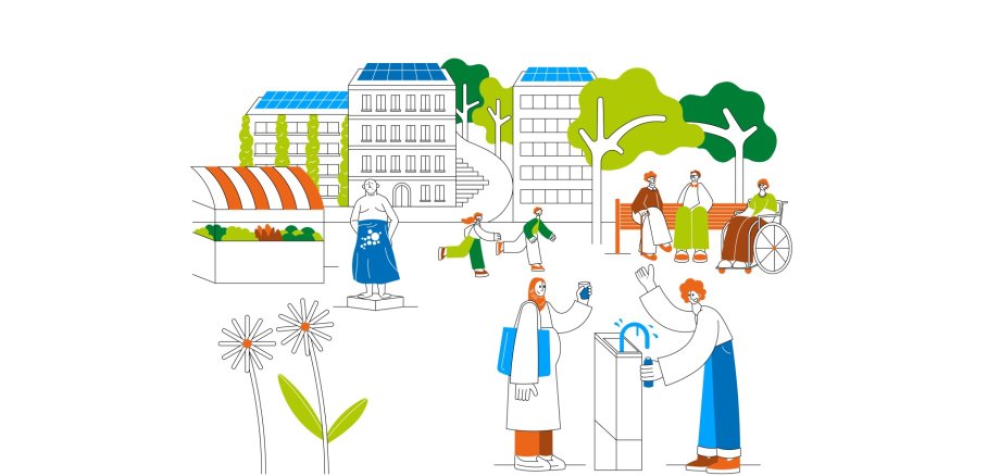 Illustration einer Stadt