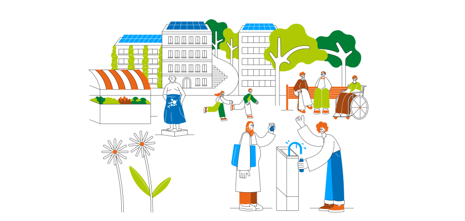 Illustration einer Stadt