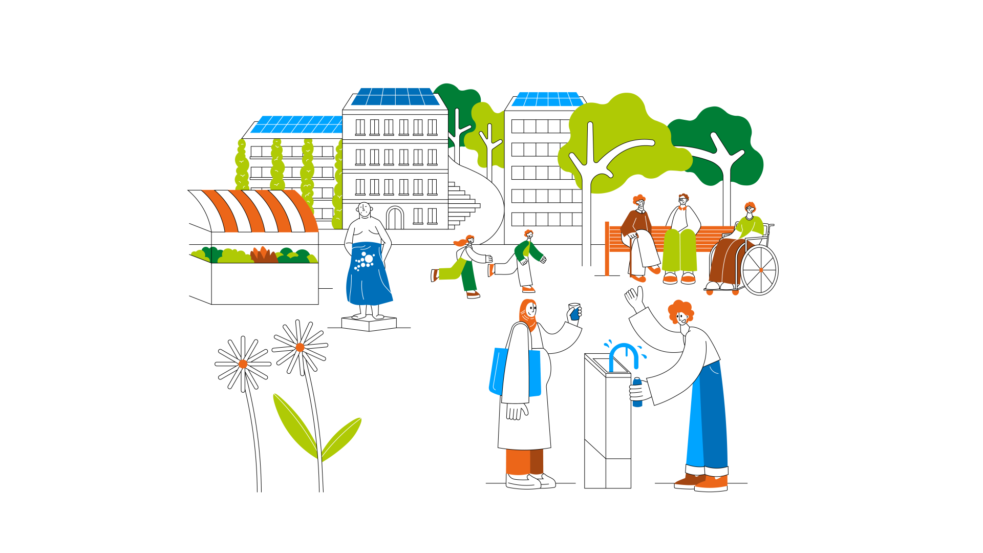 Illustration einer Stadt