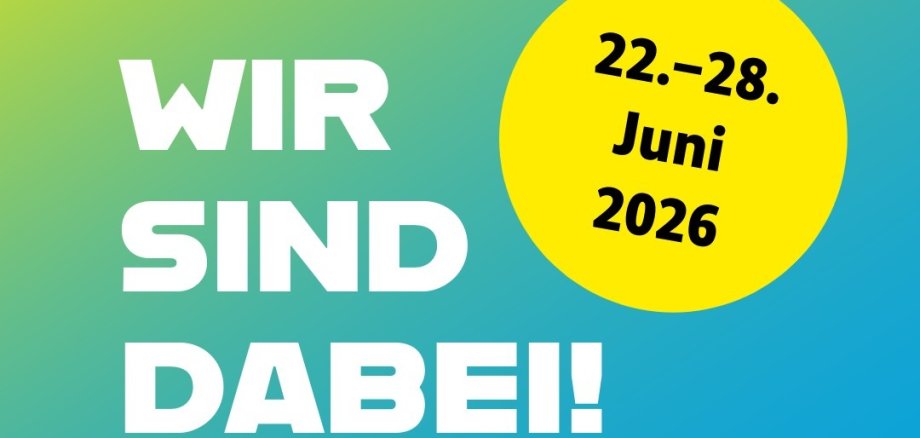 Banner "Wir sind dabei bei der Aktionswoche"