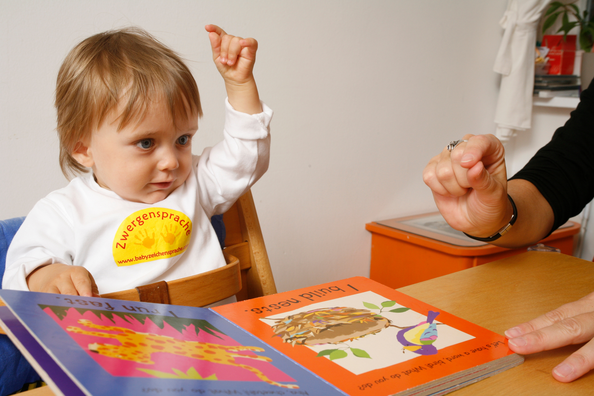 Kleinkind liest Kinderbuch