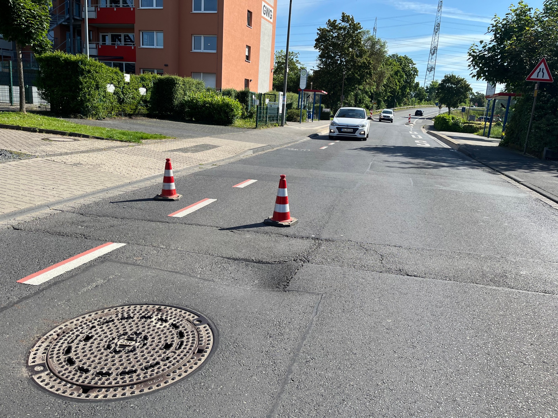 Fahrbahnabsackung
