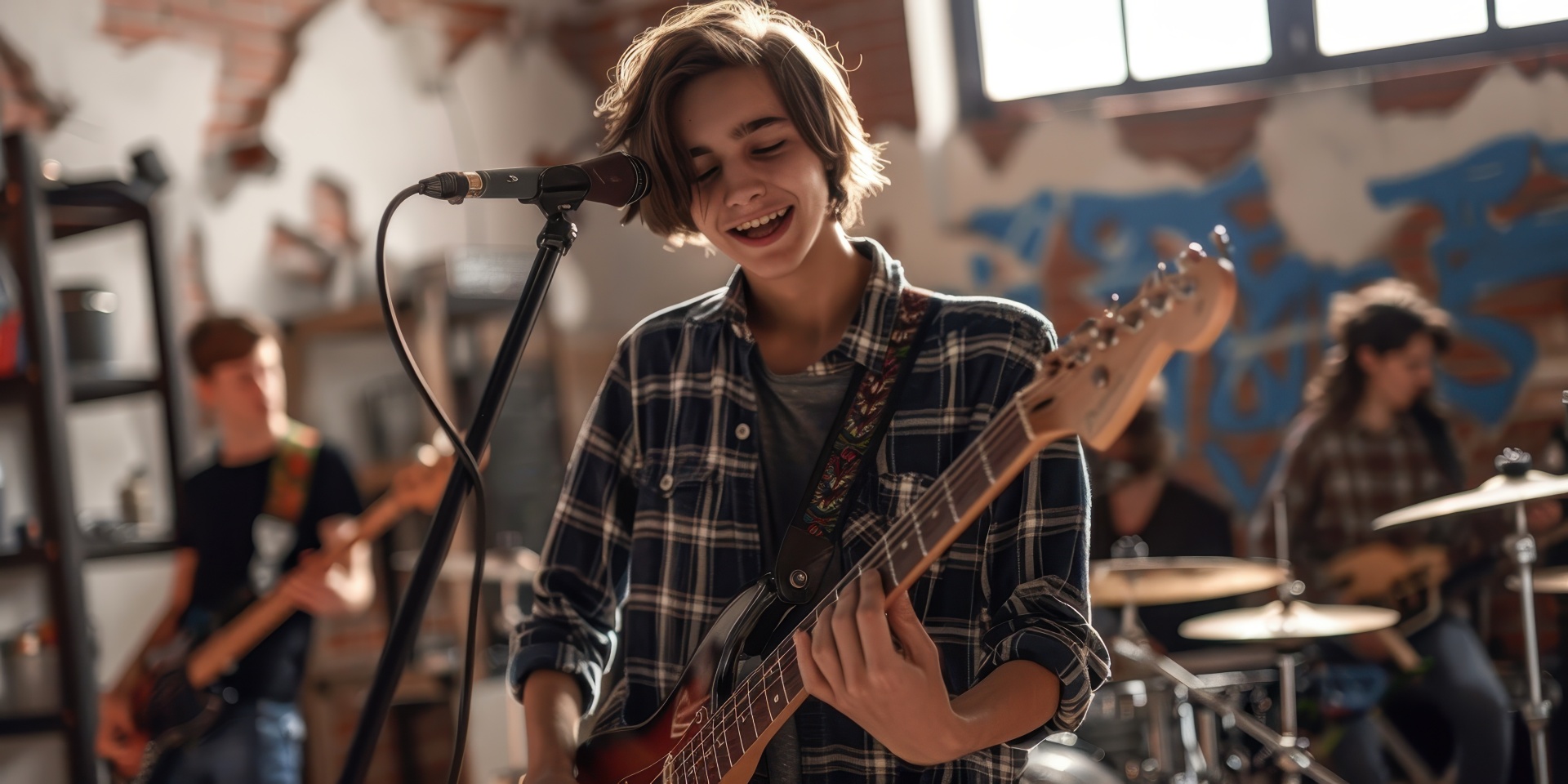 Band mit Gitarre, Bildunterschrift: Kamonwan – stock.adobe.com (generiert mit KI)