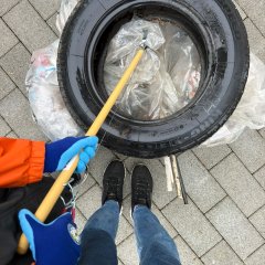 Gesammelter Müll in Troisdorf beim Altenforst