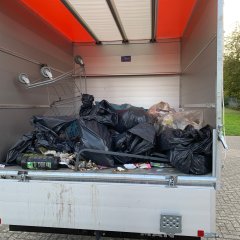 Gesammelter Müll in Kriegsdorf