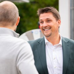 Bürgermeister Alexander Biber im Gespräch