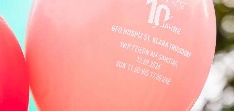 Luftballon mit Aufschrift 10 Jahre Hospiz