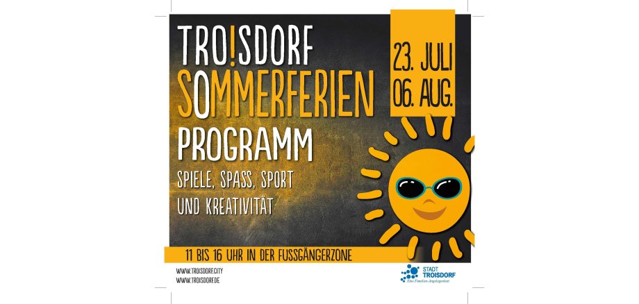 Plakat für das Sommerferienprogramm
