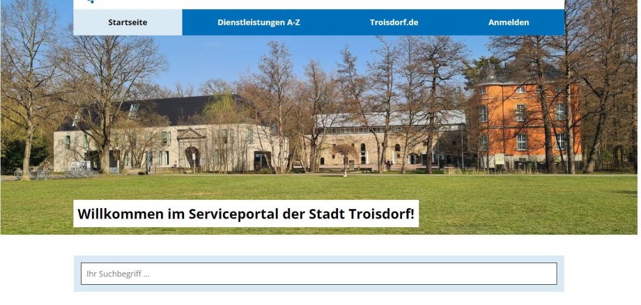 Startseite Serviceportal der Stadt Troisdorf