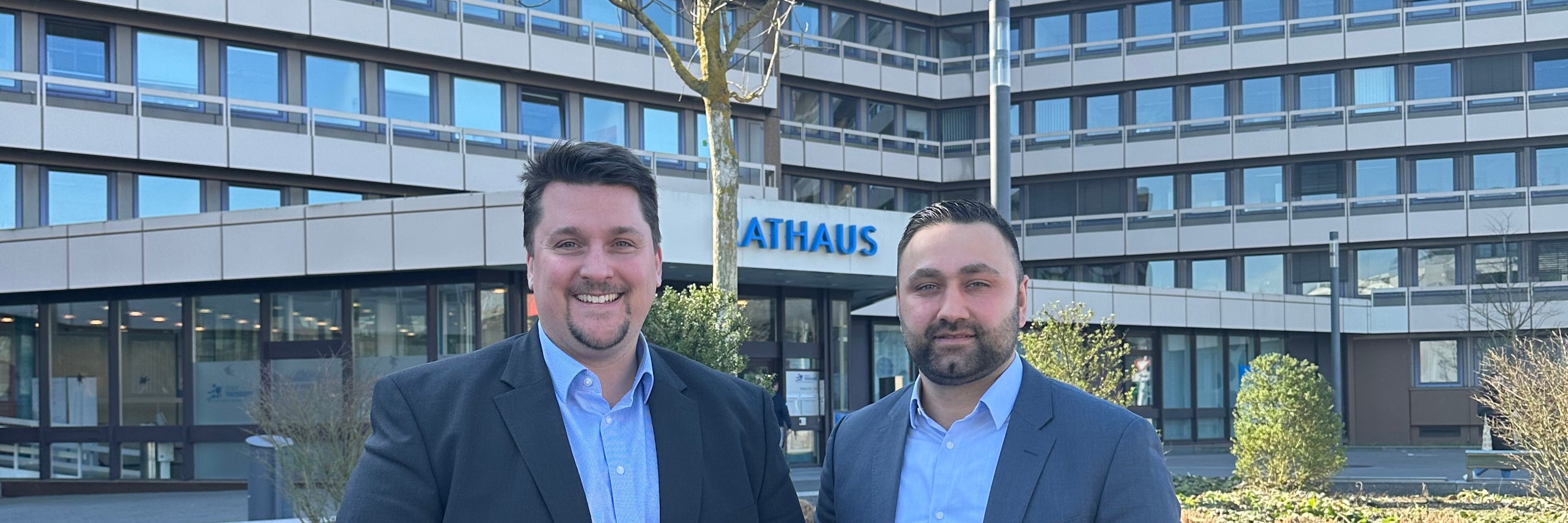 Bürgermeister Biber mit Integrationsratsvorsitzenden Herr Ünal und seiner Stellvertreterin Frau Ceyhan