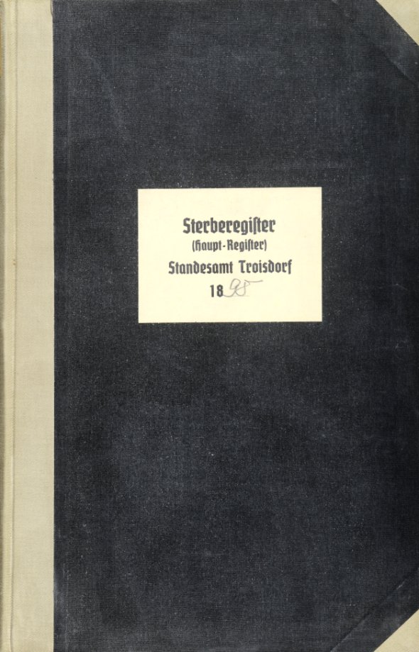 Sterberegister des Standesamtes Troisdorf von 1898 (Bild: Stadtarchiv Troisdorf) Sterberegister des Standesamtes Troisdorf von 1898 (Bild: Stadtarchiv Troisdorf)