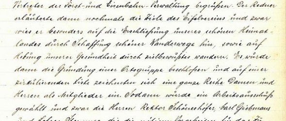 Erste Seite des Protokollbuchs (Bild: Stadtarchiv Troisdorf)
Erste Seite des Protokollbuchs (Bild: Stadtarchiv Troisdorf)