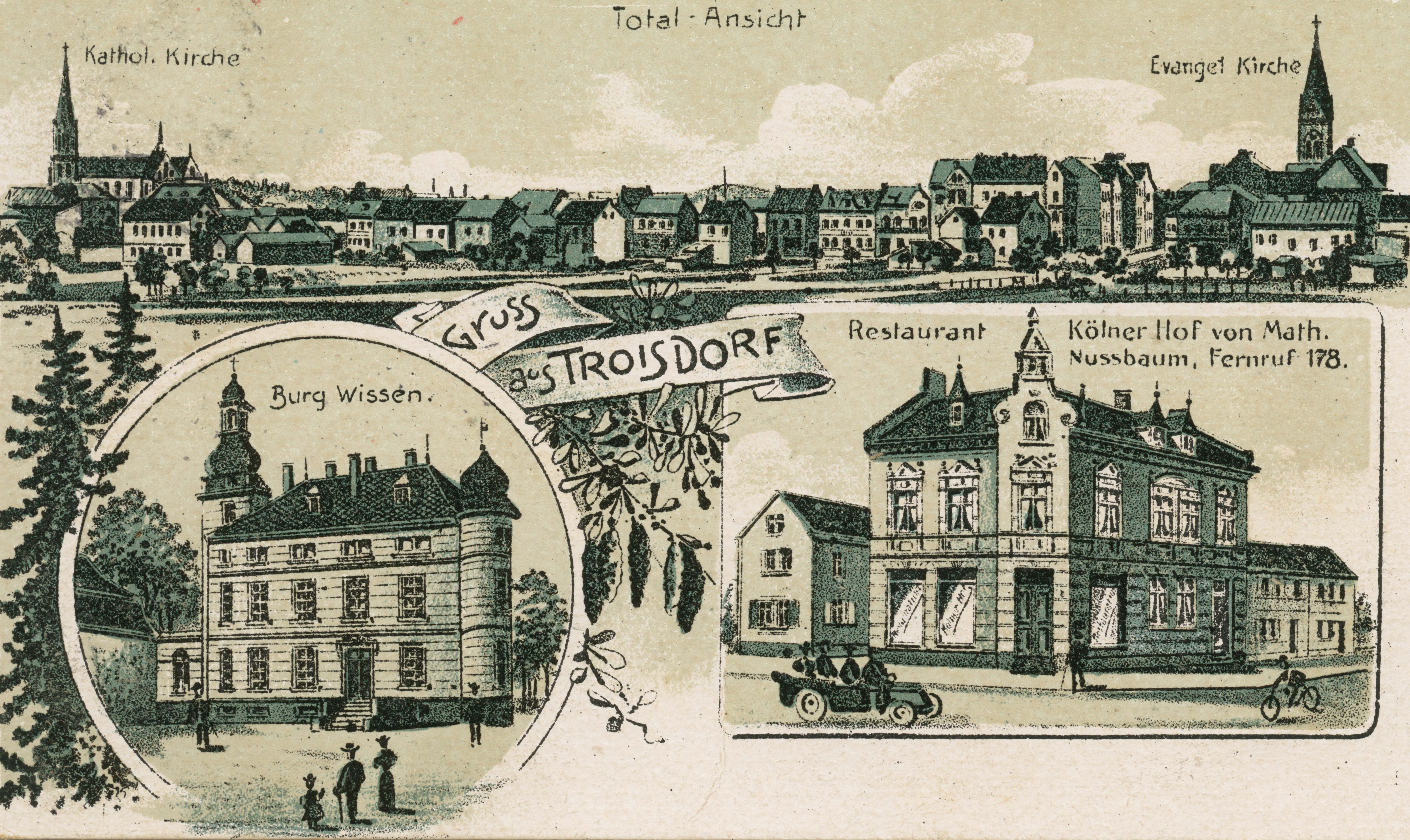 Troisdorfer Ansichtskarte (Bild: Stadtarchiv Troisdorf)