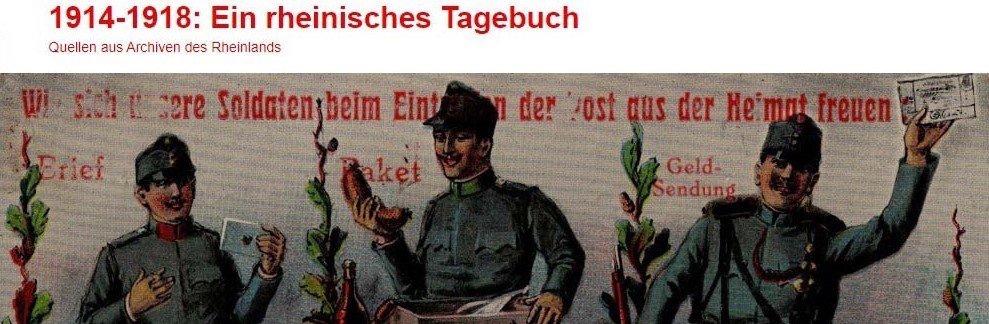 Ansichtskarte aus dem Blog (Bild: "1914-1918: Ein rheinisches Tagebuch", URL: https://archivewk1.hypotheses.org/)