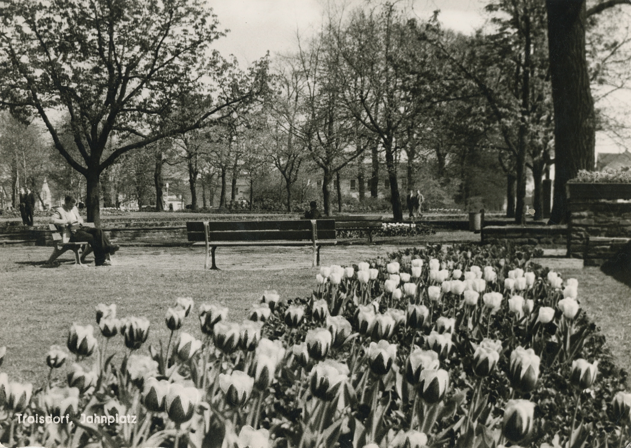 Historische Aufnahme des Jahnplatzes, Fotograf: Fritz Vogel (Stadtarchiv Troisdorf, Fotosammlung)